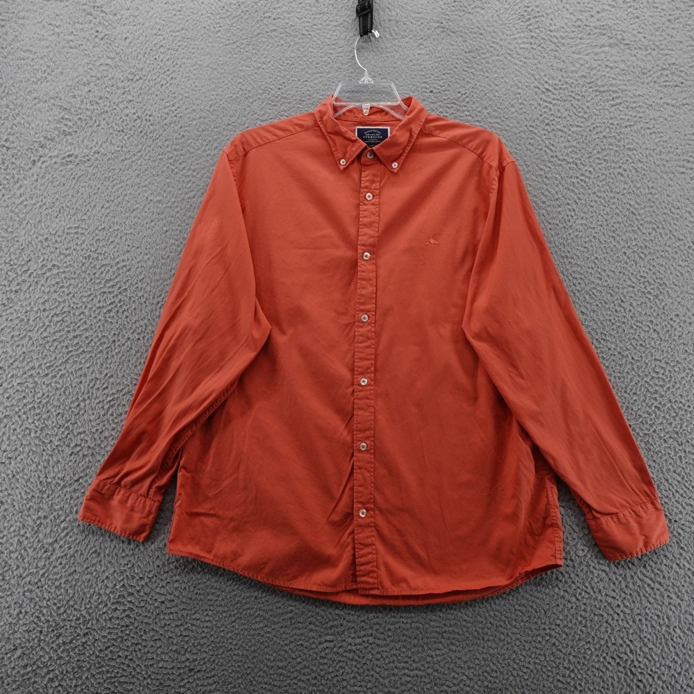 Charles Tyrwhitt Mens‎ XL Classic Fit Button Down Long Sleeve Shirt Orange